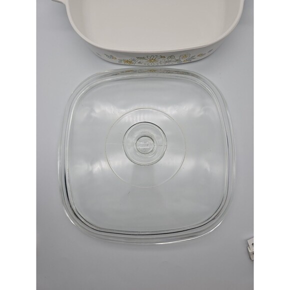 Vintage Corning Ware A-10-B Floral Bouquet Deep Square Casserole Dish with Lid - Picture 10 of 12